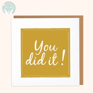 You did it! Typography - Square Congratulations Card