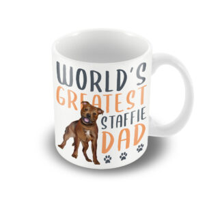 World's Greatest Staffie Dad - Printed Mug