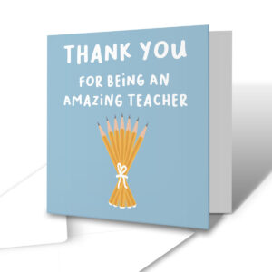 Amazing Teacher Bouquet Of Pencils Teacher Greetings Card