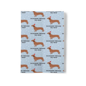 Dachshund Through The Snow Large Christmas Gift Wrap