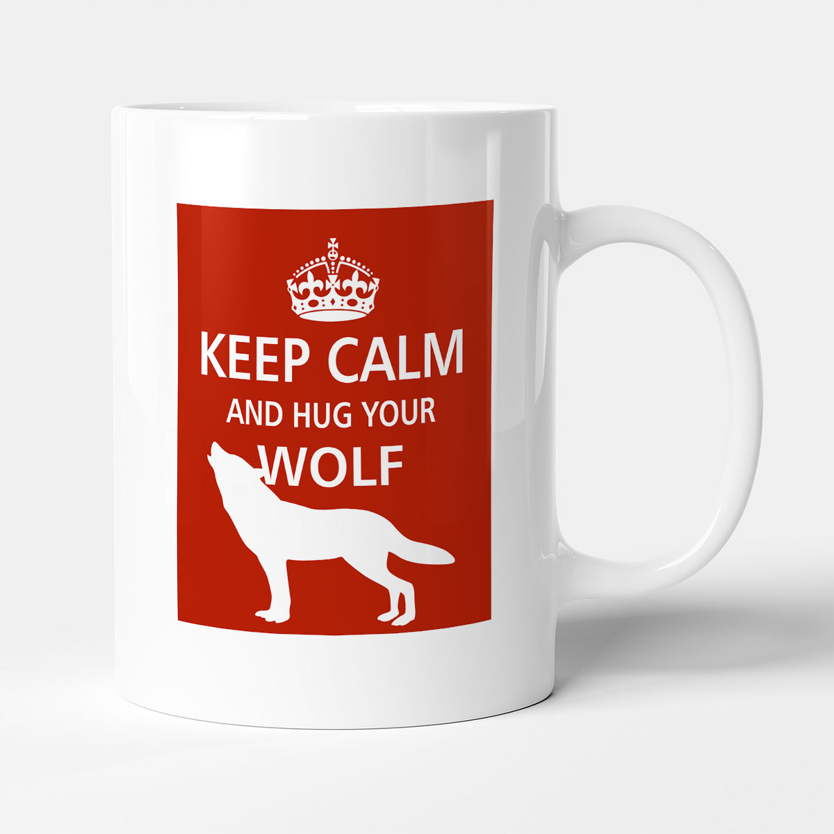 Designer Mug - Keep Calm And Hug Your Wolf