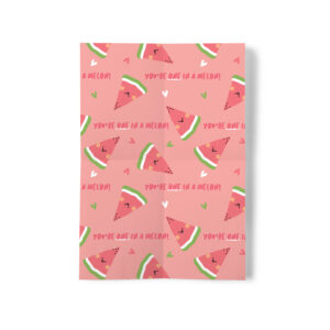You're One In A Melon - Large Water Melon Valentines Wrapping Paper