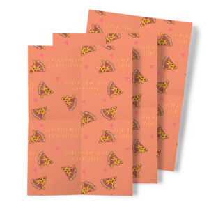 Every Pizza Me Loves Every Pizza You! - Medium Pizza Valentines Wrapping Paper
