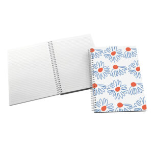 Abstract Blue Flowers - Illustrated Notebook