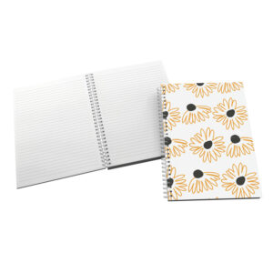 Abstract Yellow Flowers - Illustrated Notebook