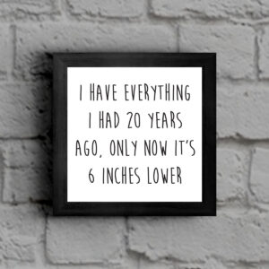 6 Inches Lower - Rude Birthday Framed Print