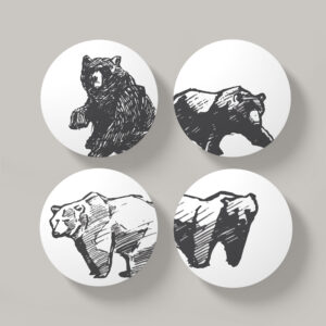 4X Bear Coasters - Coaster Set