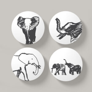 4X Elephant Coasters - Coaster Set