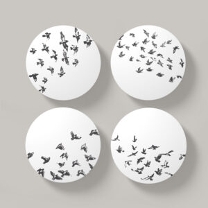 4X Flock Of Birds Coasters - Coaster Set
