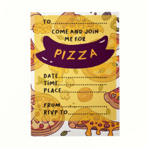 Pizza Birthday Party Invitations