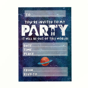 Space Birthday Party Invitations