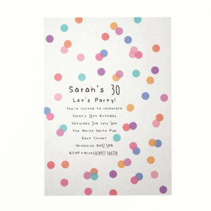 Confetti Personalised Birthday Invitations