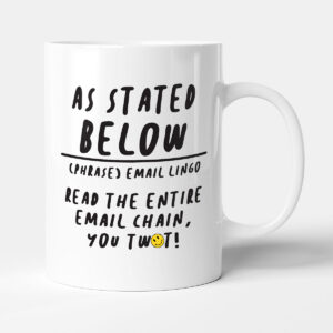 As Stated Below - Phrase Defined - Gift Funny E-mail Mug