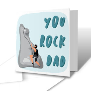 You Rock Dad - Climbing Greetings Card