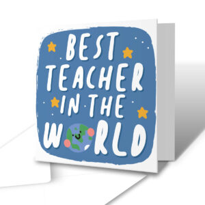 Best Teacher In The World - Greetings Card
