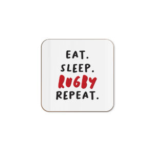 Eat. Sleep. Rugby. Repeat - Single Coaster