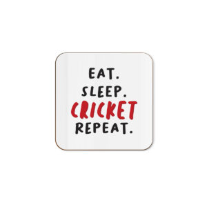 Eat. Sleep. Cricket. Repeat. - Single Coaster