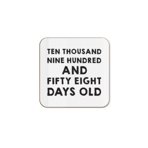 30 Years In Days - 30th Birthday Single Coaster