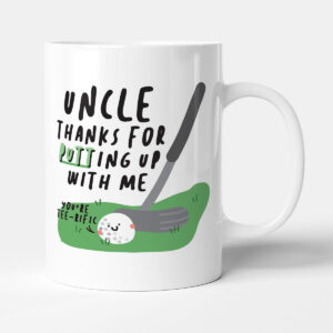 Uncle Thanks For Always Putting Up With Me - Gift Funny Golf Mug