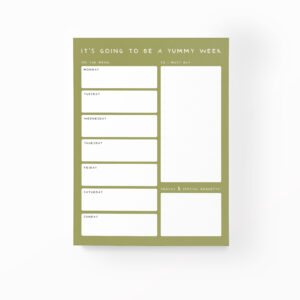 Yummy Week - A5 Meal Planner Notepad