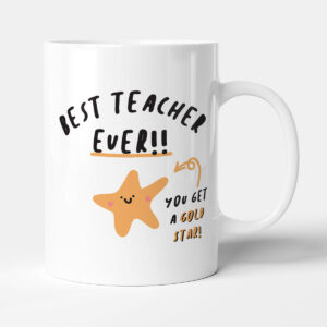 Best Teacher Ever!! You Get A Gold Star!! - Funny Gift Thank You Mug