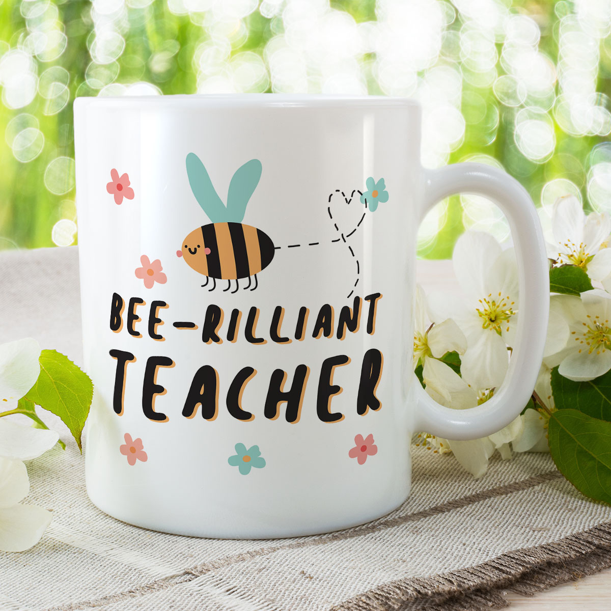 Bee-Rilliant Teacher - Funny Thank You Gift Mug - Image 2
