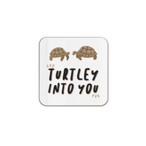 Turtley Totally Into You - Boyfriend Girlfriend Single Coaster