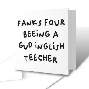 Gud Inglish Teecher - Thank You Teacher Greetings Card