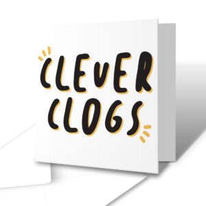 Clever Clogs - Exam Results Congratulations Greetings Card