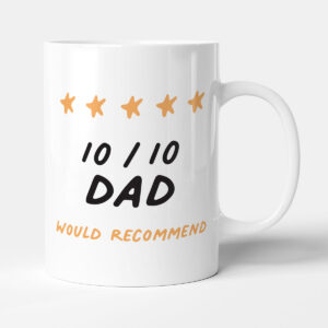 10 Out Of 10 Dad - Gift Funny Star Father Mug