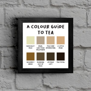 A Colour Guide To Tea - Funny Kitchen Framed Print