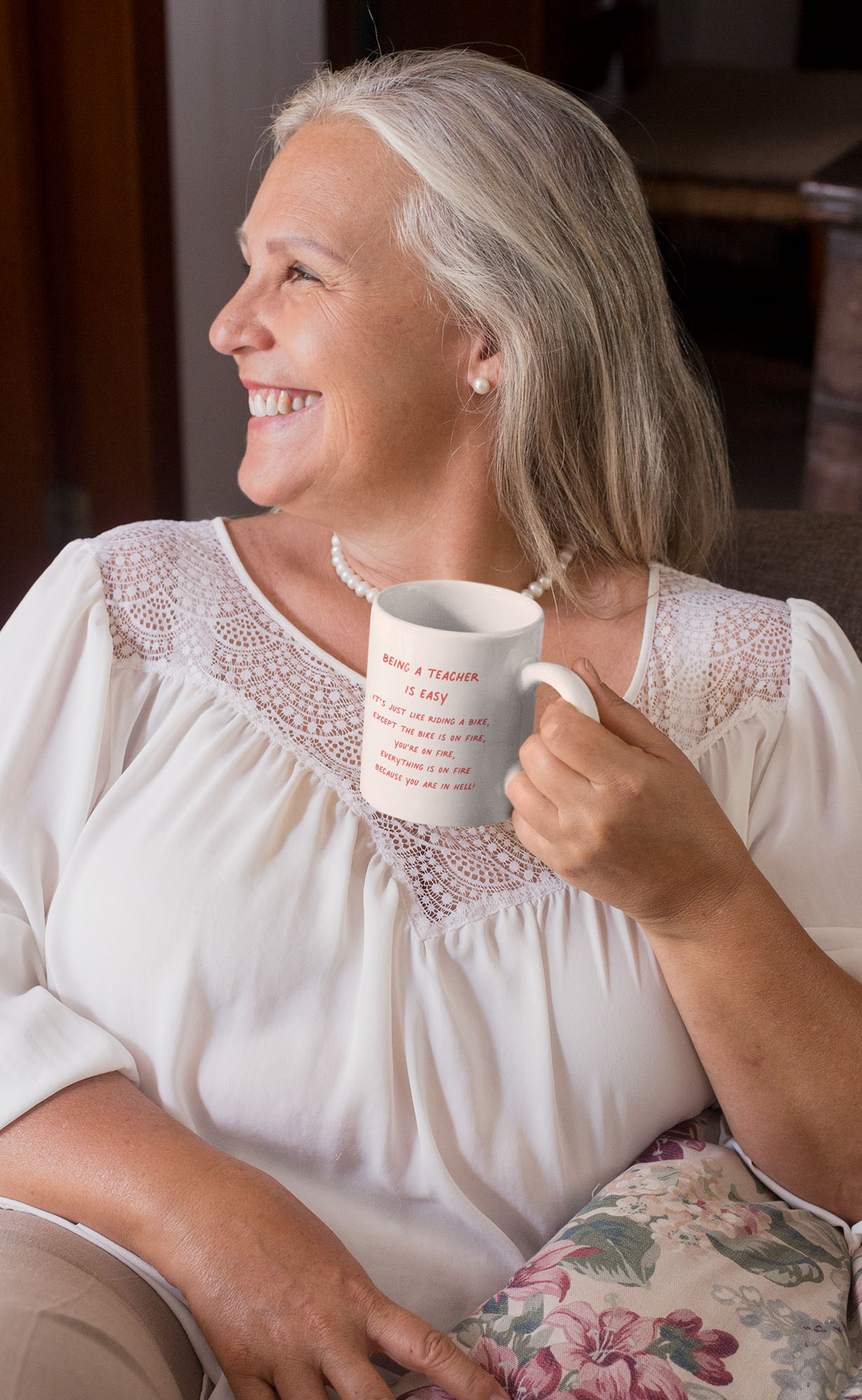 Being A Teacher Is Easy - Gift Funny School University Mug - Image 3