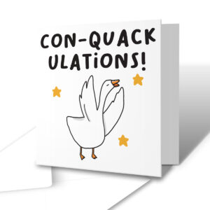Con-Quack-Ulations! - Funny Exam Results Congratulations Greetings Card