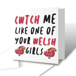 Cwtch Me Like One Of Your Welsh Girls - Funny Anniversary Greetings Card