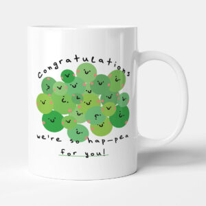 Congratulations We're So Hap-pea For You - Funny Leaving Gift Mug
