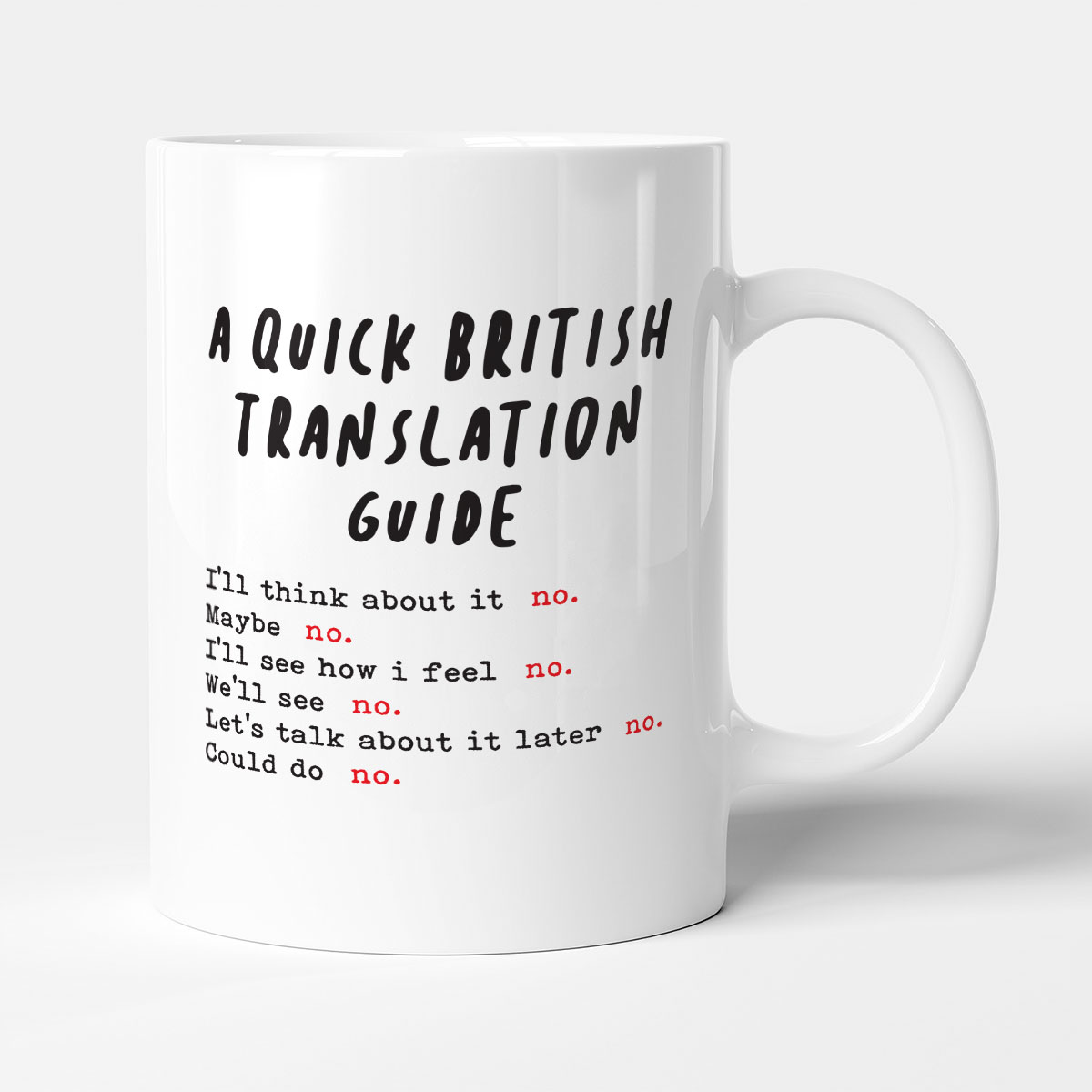 A Quick British Translation Guide - Funny Office Colleague Gift Mug