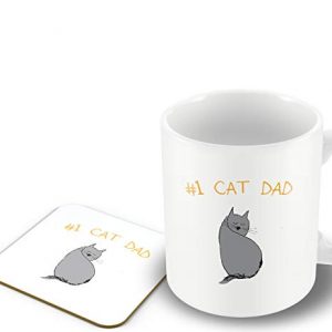 #1 Cat Dad - Mug and Coaster Set