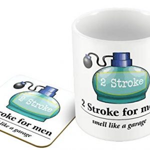 2 Stroke for Men Smell Like a Garage - Mug and Coaster Set