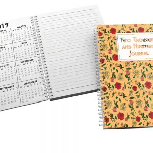 2019 Journal Floral Seamless Rose Pattern Design - Notebook