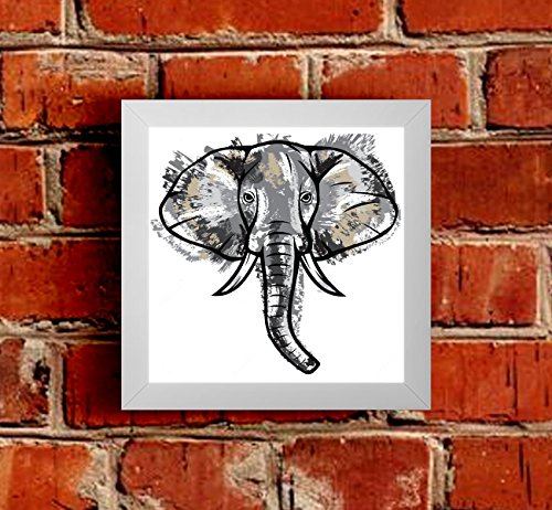 A beautiful, colourful and artistic Elephant Framed Picture.