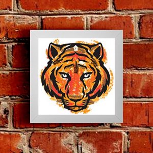 A beautiful, colourful and artistic Tiger Framed Picture.