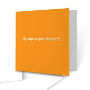 'All Purpose Greetings Card' Funny Type Design Orange - Square Greeting Card