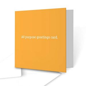 'All Purpose Greetings Card' Funny Type Design Pale Peach - Square Greeting Card