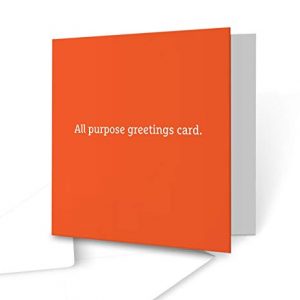 'All Purpose Greetings Card' Funny Type Design Peach - Square Greeting Card