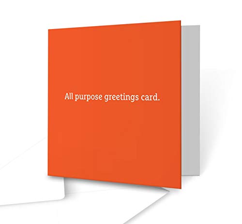 'All Purpose Greetings Card' Funny Type Design Peach - Square Greeting Card