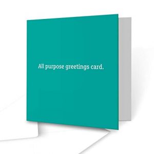 'All Purpose Greetings Card' Funny Type Design Turquoise - Square Greeting Card