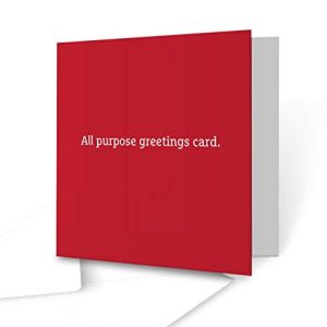 'All Purpose Greetings Card' Funny Type Design red - Square Greeting Card
