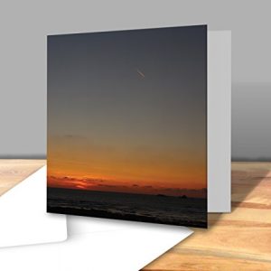 'Fly Away with me' A British Sunset Scene - Square Greeting Card