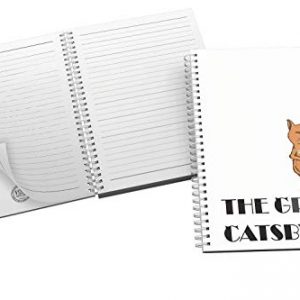 'The Great Catsby' Funny Original Hand Drawn cat Illustration - Notebook