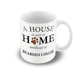 A House Is Not A Home Without A Bearded Collie printed mug